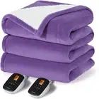 Heated Electric Blanket - Machine Washable Blanket with Time Settings 10 Heat Se