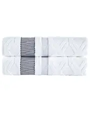 Brooks Brothers Large Square 2Pc Bath Sheets