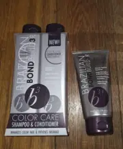Brazilian Blowout B3 Bond Builder Color Care Shampoo, Conditioner, Reconstructor