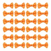 100 Pcs 1.5" Grosgrain Ribbon Mini Bow Printing for Crafts DIY, Orange