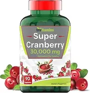 Cranberry Pills for Women & Men (30,000 MG x 90 Capsules) | Supports Urinary Tract Health* | Cranberry Concentrate Supplement | Bladder & Kidney Support* | Supports Women's Health* | Antioxidants