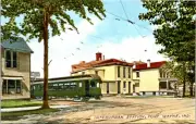 Fort Wayne Indiana Railway Postcard Trolley Interurban Tram RPPC Reprint