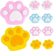 SEWACC 10pcs Cat Paw Shaped Mini Erasers Portable Student Accessories Fun Design for Office Cute Lightweight Erasers Easy Pencil Mark Removal