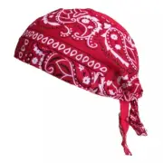 Unisex Cotton Red Paisley Bandana Print Cycling Chemo Hat Cap Visor Lightweight