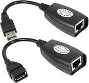 Atelierate USB to RJ45 RJ 45 LAN Cable Extension Adapter Extender USB to Network Port Signal Amplifier
