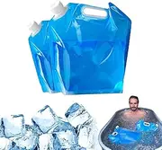 2 Piece Ice Bath Bag, Large Capacity Reusable Ice Bath Freezer Bag, Ice Bath Bag for Ice Bath at Home, Portable Ice Bucket Cold Therapy (10 Liters)/8160
