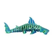 3D Printed Fidget Blue/Green Hammerhead