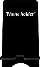 JCVUK Funny Wooden Phone Stand - Phone Holder - Black Cellphone Holder, Change Station for Smart Phones, E-Book, Tablets, Desktop Organizer, Home & Office Decorations - A15