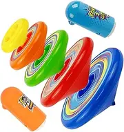 CHICAMPERA Stackable Gyroscope Spinning Tops Toy Set for Boys and Girls Stacking Top Tower Launcher Kit Manual Boys and Girls Toys Desktop Game Random