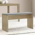 Cushioned Wooden Dining Bench Table Setting Kitchen Furniture Chair Seat Oak
