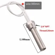 24V Cartridge Heating Element 3/4" NPT Heater Tubular Immersion Heater 100W-300W
