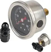 [Generic] Oil Pressure Gauge Kit 0-100psi – Engine Oil Pressure Tester for Car, Truck, Motorcycle – Injector Pressure Test Manometer – Automotive Diagnostic Tool with Hose & Adapters – Oil Pump Pressure Te