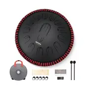 MOOZICA 15 Inch Steel Handpan Tongue Drum - 15 Notes in C Major 432hz Tongue ...