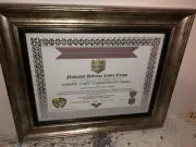 ARMY R.O.T.C. (NDCC) SUPERIOR CADET COMMEMORATIVE CERTIFICATE