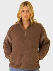 Fluffy Sherpa Fleece With 1/4 Zip