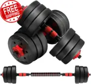 Adjustable Dumbbell Set with Barbell - Best for Home Gym Weight Lifting, Fitness