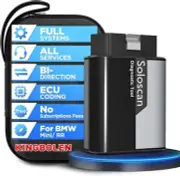 Soloscan OBD2 Scanner Bluetooth, Bi-Directional Diagnostic Scan Tool Reset Code