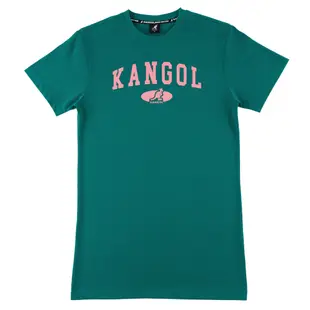 KANGOL 洋裝 綠 粉LOGO 長版 連身裙 短袖 長T 女 6322158270