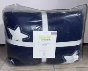 NEW Pottery Barn Kids Shining Star Glow In The Dark TWIN Navy Quilt