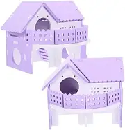 Mini Rat Cage Hideout Hamster House Guinea Pig Villa Hideaway PVC Material Comfortable Pet Hideout