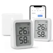 WiFi Thermometer Hygrometer Plus 2 Pack, Wireless Digital Indoor Temperature ...