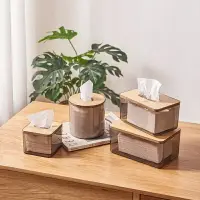 在飛比找樂天市場購物網優惠-衛生紙盒 面紙盒 木蓋紙巾盒 原木面紙盒 日式面紙盒 北歐風