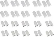 40PCS Gaming Finger Cots Breathable Anti-Sweat Touch Screen Finger Cots Glass Silver Fiber Mobile Phone Touch Non-Slip Gloves White
