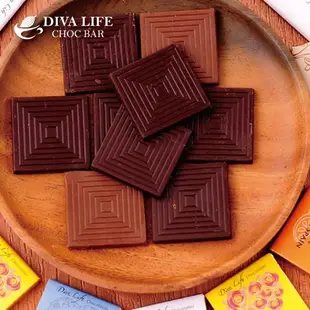 Diva Life 比利時純巧克力片6入/盒-超級食物-台灣龍眼 30g/入 6盒組 - (比利時純巧克力片)