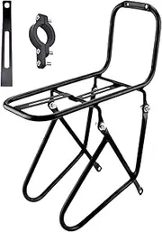 Bike Rack, Mountain Bike Pannier Rack Cargo, Front Fork Shelf Carrier With 15Kg Load Capacity, 23x12.5x37cm, Lightweight Frame, Easy To Install, Perfect For 33-42mm Front Fork Diameters