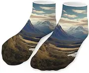 [QMNVBDS] Cook National Park Landscape Socks Ankle Length Socks Casual Short Socks for Women Men Low Cut Sports Socks Running Socks No Show Socks Ankle Socks Athletic Socks Workout Socks, Style, One