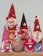 Cloth Folk Art Doll Pattern "Love You" Gnomes by Ginny Lettorale