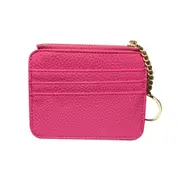 Unisex Slim Leather Wallet with Zip Key Ring Multi-card Coin Holder Pouch Bag