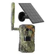 Cellular Trail Camera 4G LTE, 2K Game Camera with Night Vision Motion Activated, Solar Power IP66 Waterproof APP Control Live Streaming
