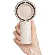 Handheld Turbo Fan [16H Max Cooling Time] Mini Portable Hand Fan, 4000mAh USB Rechargeable Personal Fan, Battery Operated Small Pocket Fan with 5 Speeds for Travel,Outdoor,Home,Office
