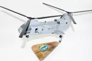 HMM-764 Moonlighters CH-46 Model, 1/38 (14") Scale, Mahogany, Phrog