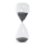 Bey-Berk International D838B 90 Minute Crystal Sand Timer - Black & Clear