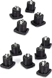 Speaker Jack Square Female Jack Speaker Audio Socket Connector, 10Pcs
