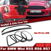 Rear & Front Fog Light + Grille Frame Cover For Mini Cooper R55 R56 R57 6x (for: Mini)