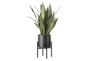 Rogue Artificial Sansevieria Plant with Pot Stand Fake Succulent Potted Plant