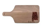 Creative Products Floral Home State - Alabama 17 x 8 Walnut Paddle Cutting Board