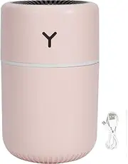 Essential Oil Diffuser, 260ml Mini Desktop Humidifier Cordless Mute Aroma Diffuser Aromatherapy Diffuser Cool Mist Humidifier with Colorful Ambient Light for Bedroom Office (Pink)