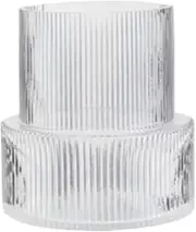 Vases for Decor Glass Vase Flower Vase Modern Clear Ripple Vase with Big Capacity for Living Room Dining Room Bedroom Vase Table Centerpieces