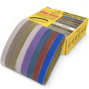 45-Piece 1/2" x 12" Knife Sharpener Sanding Belt Kit for Work Sharp Knife & T...