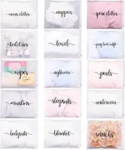 Boao 15 Pack Hospital Bags for Labor and Delivery 11 x 14 Inch Diaper Bag Organizing Pouches Resealable Maternity Hospital Bag, Black Letter, Plastic Bags