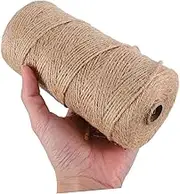 WOONEKY 1 Roll Natural Jute Twine Thick String for Crafting Gardening and Wrapping Versatile for DIY Projects Rustic Decor Bouquets and Holiday Decorations