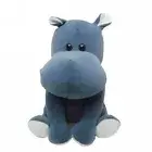 Hippo Animal Design Fabric Door Stop Stopper Home Decor Blue and White