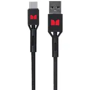 Monster Braided USB-A to USB-C Cable 1.2m Black