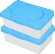 WESIEVYA 2 Pcs Cleansing Wipes Box Wipe Holder Wipe Case Travel Wipes Case Reusable Wipes Container Tissue Organiser Wipes Warmer Dispenser Wipes Dispenser Travel