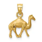 14K Yellow Gold D/C Camel Pendant