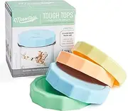 Masontops Tough Tops - Wide Mouth Mason Jar Lid - Multi Color - BPA-Free Plastic Screw Caps - Reusable Airtight Storage Covers